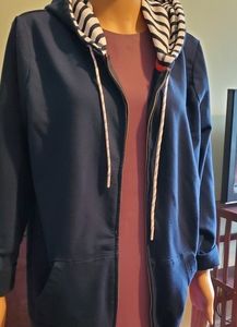 Tommy Hilfiger navy zip up hoodie size XL